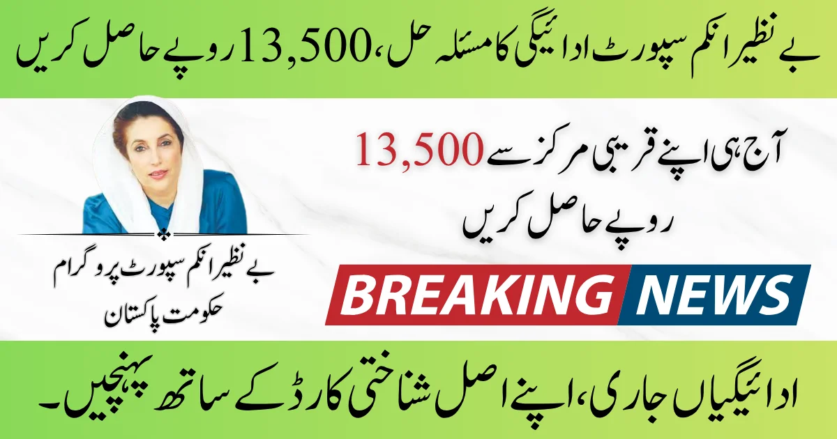 BISP Payment Issue Fixed, Get Your Rs.13,500 Now