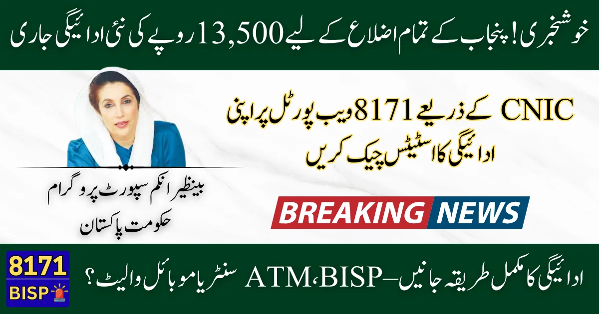 Punjab BISP July 2025 Payments Full District-Wise List Released & Complete Disbursement Method Explained